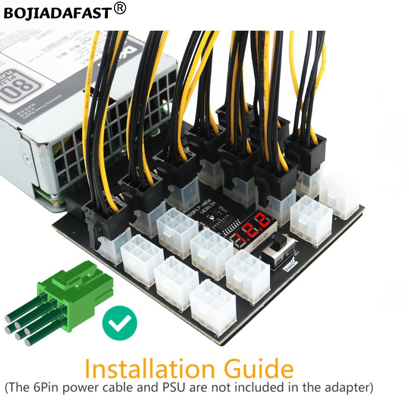 17 * PCI-E 6-Pin-Anschluss Ser – 2400W Server Psu Breakout Board Bewertung und Preis